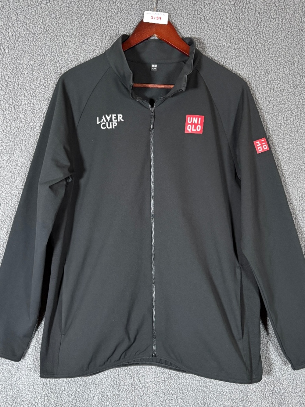Uniqlo Roger Federer Laver Cup Tennis Full Zip Jacket - Men's Size XL - Black